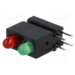 1 pcs x MENTOR - 1801.2831 - LED, in housing, red/green, 3mm, No.of diodes: 2, 20mA