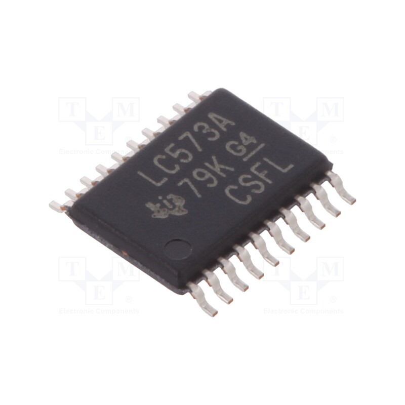 1 pcs x TEXAS INSTRUMENTS - SN74LVC573APW - IC: digital, D-latch transparent, Ch: 8, 1.65÷3.6VDC, SMD, TSSOP20