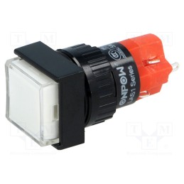 1 pcs x ONPOW - LAS1F-11/W-IP40 - Switch: push-button, Pos: 2, SPDT, 3A/250VAC, 2A/24VDC, ON-(ON)