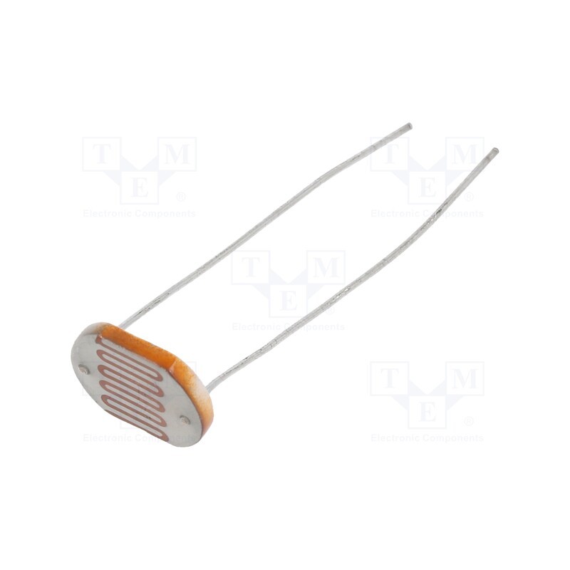 1 pcs x NTE Electronics - 02-LDR14 - Photoresistor, 200mW, 30÷50kΩ, 560nm, THT, ØLED: 12mm, 200VDC