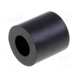 50 pcs x FIX&FASTEN - KDR07 - Spacer sleeve, cylindrical, polystyrene, L: 7mm, Øout: 7mm, black