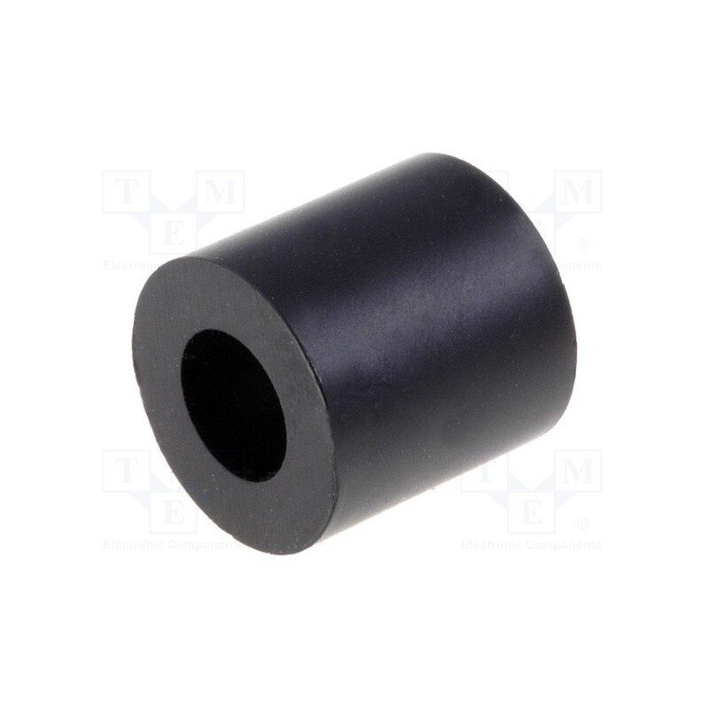 50 pcs x FIX&FASTEN - KDR07 - Spacer sleeve, cylindrical, polystyrene, L: 7mm, Øout: 7mm, black