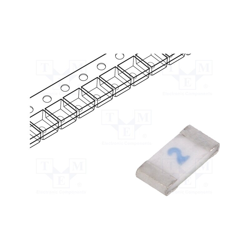 5 pcs x BEL FUSE - 0685F2000-01 - Fuse: fuse, quick blow, 2A, 125VAC, 63VDC, SMD, ceramic, C1F, 1206