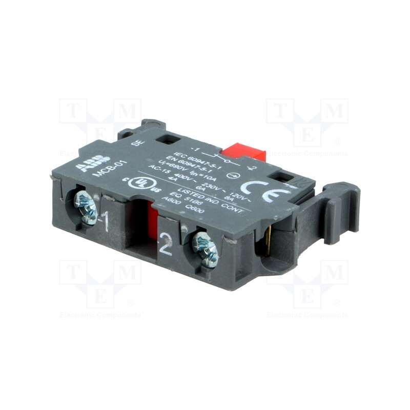 1 pcs x ABB - 1SFA611610R1010 - Contact block, 22mm, front fixing, Contacts: NC