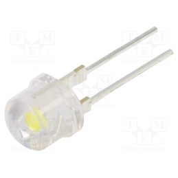 1 pcs x OPTOSUPPLY - OSW4XA87A1U - LED, 8mm, white cold, 100°, Front: convex, 2.9÷3.8V, No.of term: 2