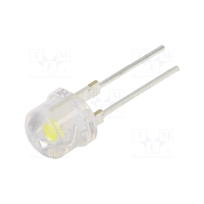 1 pcs x OPTOSUPPLY - OSW4XA87A1U - LED, 8mm, white cold, 100°, Front: convex, 2.9÷3.8V, No.of term: 2