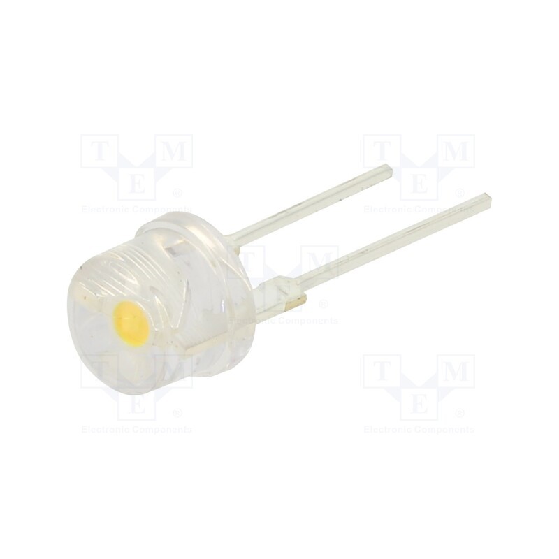 1 pcs x OPTOSUPPLY - OSM5XA87A1U - LED, 8mm, white warm, 100°, Front: convex, 2.9÷3.8V, No.of term: 2