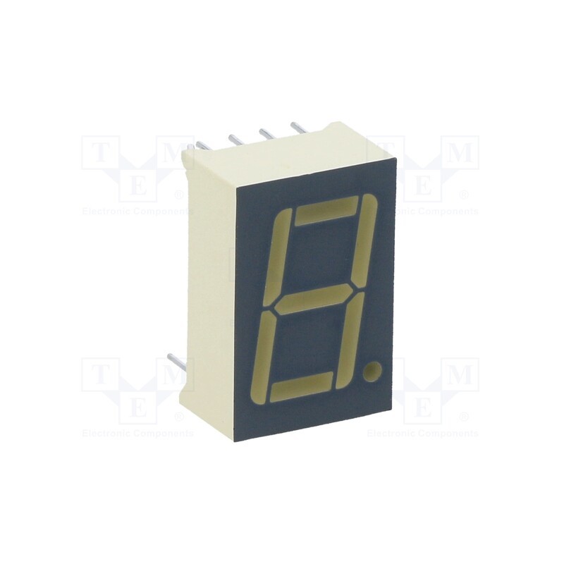 1 pcs x KINGBRIGHT ELECTRONIC - SC56-11SURKWA - Display: LED, 7-segment, 14.22mm, 0.56', No.char: 1, red, 31÷97mcd