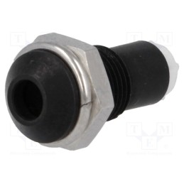 1 pcs x SIGNAL-CONSTRUCT - SMR1 069 - LED holder, 3mm, metal, convex, with plastic plug, black