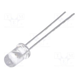 1 pcs x BROADCOM (AVAGO) - HLMP-EL3A-WXKDD - LED, 5mm, amber, 5500÷9300mcd, 30°, Front: convex, 1.8÷2.4V