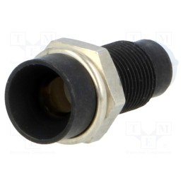 1 pcs x SIGNAL-CONSTRUCT - SMU1 069 - LED holder, 3mm, metal, concave, with plastic plug, black