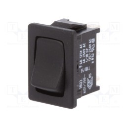 1 pcs x Marquardt - 1803.1202 - ROCKER, SPDT, Pos: 2, OFF-(ON), 4A/250VAC, black, IP40, none, 100mΩ