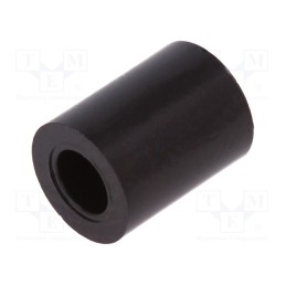 50 pcs x FIX&FASTEN - KDR09 - Spacer sleeve, cylindrical, polystyrene, L: 9mm, Øout: 7mm, black
