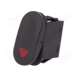 1 pcs x SCI - R13-271A2-01-BBNR - ROCKER, SPST, Pos: 2, ON-OFF, 21A/14VDC, black, LED,point, 14VDC