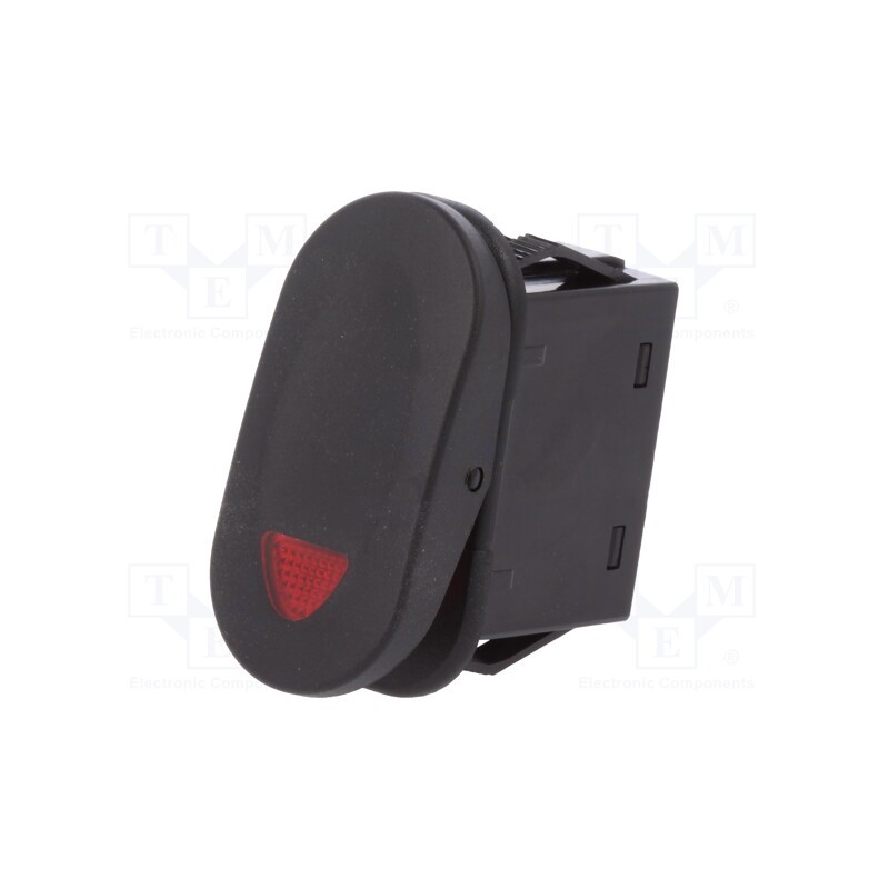 1 pcs x SCI - R13-271A2-01-BBNR - ROCKER, SPST, Pos: 2, ON-OFF, 21A/14VDC, black, LED,point, 14VDC