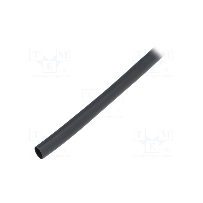10 m : RNF-100-1/4-0 - Heat shrink sleeve, glueless,flexible, 2: 1, 6.4mm, L: 10m, black