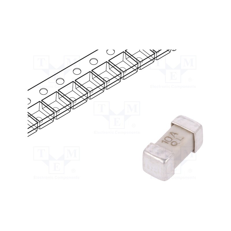5 pcs x BEL FUSE - 0679L9100-01 - Fuse: fuse, quick blow, 10A, 125VAC, 125VDC, SMD, ceramic, 0679L