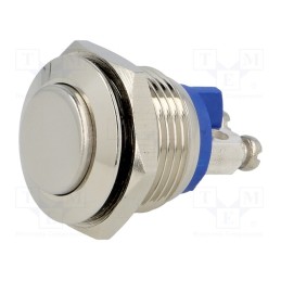 1 pcs x ONPOW - GQ16H-10/N - Switch: vandal resistant, Pos: 2, SPST-NO, 2A/36VDC, IP65, OFF-(ON)