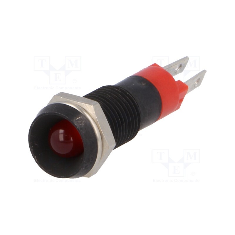 1 pcs x SIGNAL-CONSTRUCT - SMDD08014 - Indicator: LED, recessed, red, 24÷28VDC, Ø8.2mm, IP67, metal