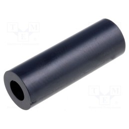 50 pcs x FIX&FASTEN - KDR20 - Spacer sleeve, cylindrical, polystyrene, L: 20mm, Øout: 7mm, black