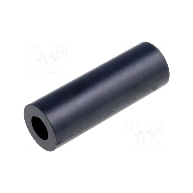 50 pcs x FIX&FASTEN - KDR20 - Spacer sleeve, cylindrical, polystyrene, L: 20mm, Øout: 7mm, black