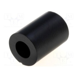 50 pcs x FIX&FASTEN - KDR10 - Spacer sleeve, cylindrical, polystyrene, L: 10mm, Øout: 7mm, black