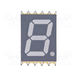 1 pcs x OPTO Plus LED - OPS-S3910SB-GW - Display: LED, 7-segment, 10mm, 0.39', No.char: 1, blue, 70÷130mcd