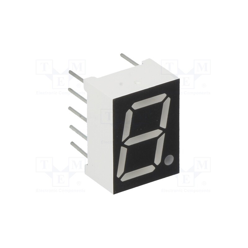 1 pcs x OPTO Plus LED - OPD-S4031LY-BW - Display: LED, 7-segment, 10.16mm, 0.4', No.char: 1, yellow, 40mcd