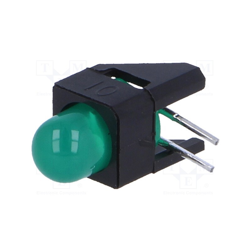 1 pcs x BROADCOM (AVAGO) - HLMP-3507-D00B2 - LED, green, 5mm, 10mA, Lens: diffused,green, 60°, 2.1÷2.7V, 4.7mcd
