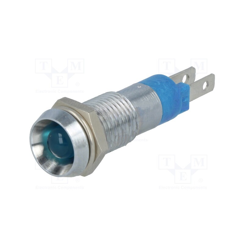 1 pcs x SIGNAL-CONSTRUCT - SMBD08414 - Indicator: LED, recessed, blue, 24÷28VDC, Ø8.2mm, IP67, metal