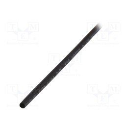 10 pcs x BM GROUP - GBA060SNE - Heat shrink sleeve, glued, 3: 1, 6.4mm, L: 1m, black, polyolefine