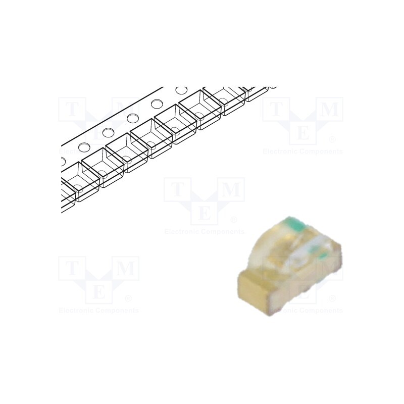1 pcs x BROADCOM (AVAGO) - HSMM-C120 - LED, SMD, 0604, green, 45÷120mcd, 1.6x1x0.6mm, 155°, 3.3÷3.9V, 20mA