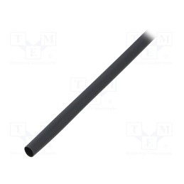 10 m : CGPT-4.8/2.4-0 - Heat shrink sleeve, glueless,flexible, 2: 1, 4.8mm, L: 10m, black