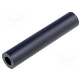 50 pcs x FIX&FASTEN - KDR35 - Spacer sleeve, cylindrical, polystyrene, L: 35mm, Øout: 7mm, black