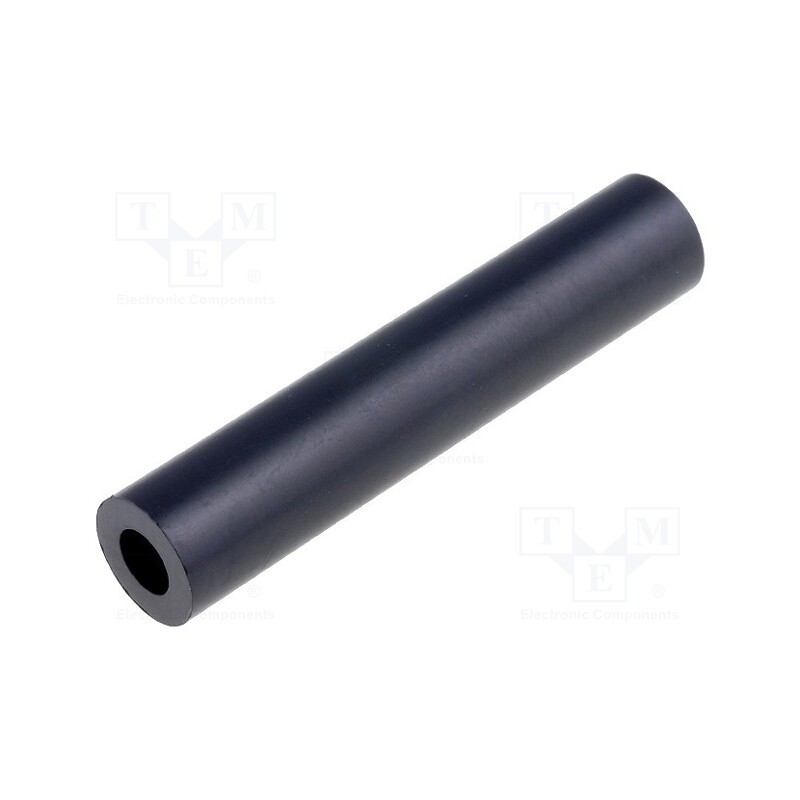50 pcs x FIX&FASTEN - KDR35 - Spacer sleeve, cylindrical, polystyrene, L: 35mm, Øout: 7mm, black