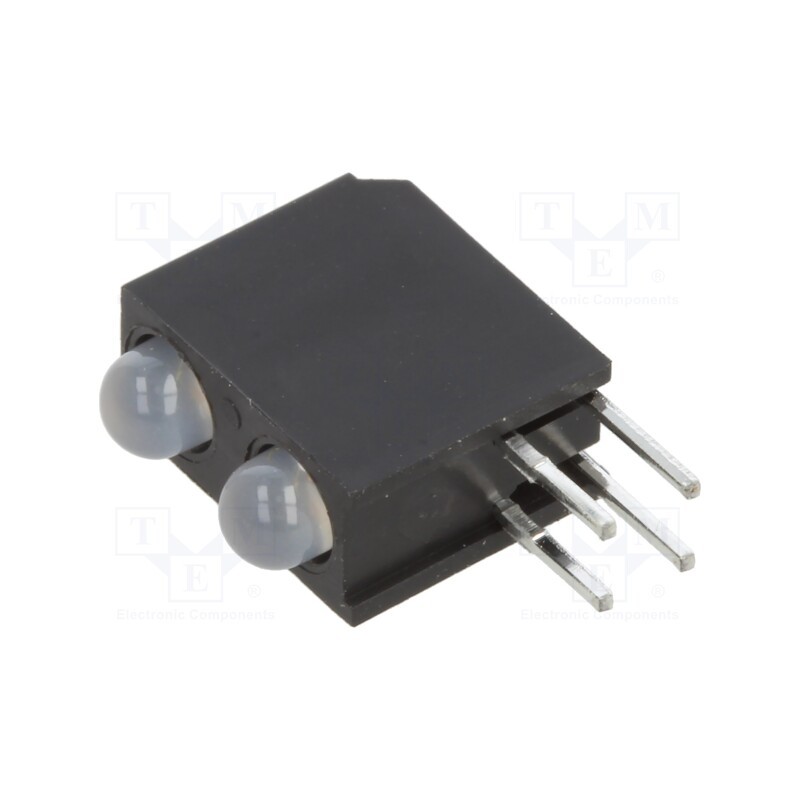 1 pcs x BIVAR - H201CBC - LED, in housing, red,green, 3mm, No.of diodes: 2, 20mA, 45°, 30mcd