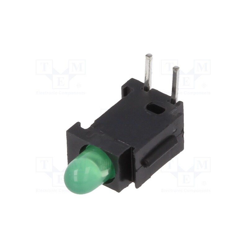 1 pcs x MENTOR - 2311.8032 - LED, in housing, green, 2.8mm, No.of diodes: 1, 20mA, 40°, 10÷20mcd