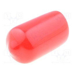 50 pcs x FIX&FASTEN - FIX-VCP08515-RD - Cap, Body: red, Øint: 8.5mm, Mat: PVC Soft, L: 15mm, Wall thick: 1mm