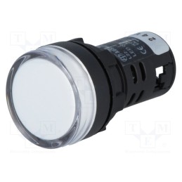 1 pcs x AUSPICIOUS - L22 24VDC W - Control lamp, 22mm, L22, -20÷60°C, Illumin: LED, 24VDC, Ø22.5mm