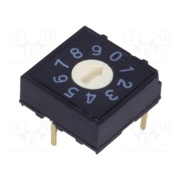 1 pcs x OMRON OCB - A6R-101RF - Encoding switch, DEC/BCD, Pos: 10, THT, Rcont max: 200mΩ, A6R
