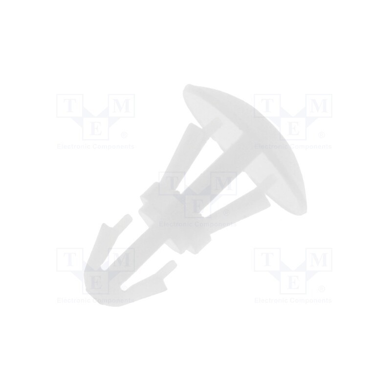 50 pcs x FIX&FASTEN - FIX-RCA-4 - Assembly stud, polyamide, L: 4mm, snap fastener, natural, UL94V-2