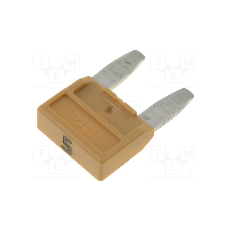 10 pcs x MTA - MINIVAL 5A - Fuse: fuse, 5A, 32VDC, automotive, 11.9mm, MINIVAL