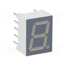 1 pcs x KINGBRIGHT ELECTRONIC - SA39-11EWA - Display: LED, 7-segment, 9.9mm, 0.39', No.char: 1, red, 1.2÷4.1mcd