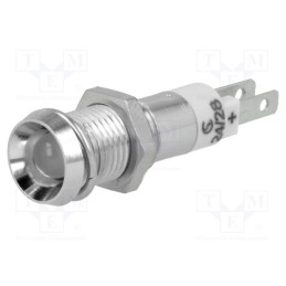 1 pcs x SIGNAL-CONSTRUCT - SMBD08614 - Indicator: LED, recessed, white, 24÷28VDC, Ø8.2mm, IP67, metal