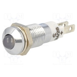 1 pcs x SIGNAL-CONSTRUCT - SMQD08614 - Indicator: LED, prominent, white, 24÷28VDC, Ø8.2mm, IP40, metal