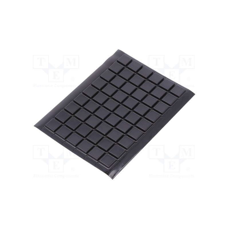 54 pcs x 3M - 7000001895 - Self-adhesive foot, H: 2.5mm, black, polyurethane, Bumpon