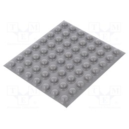 56 pcs x 3M - 7000051752 - Self-adhesive foot, H: 5.1mm, grey, polyurethane, Dim: Ø11.2mm