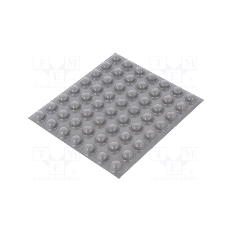 56 pcs x 3M - 7000051752 - Self-adhesive foot, H: 5.1mm, grey, polyurethane, Dim: Ø11.2mm