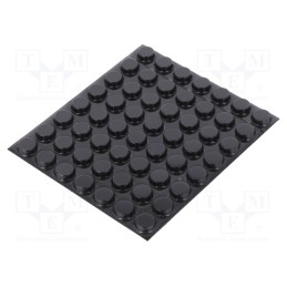 56 pcs x 3M - 7000001884 - Self-adhesive foot, H: 3.6mm, black, polyurethane, Dim: Ø12.7mm