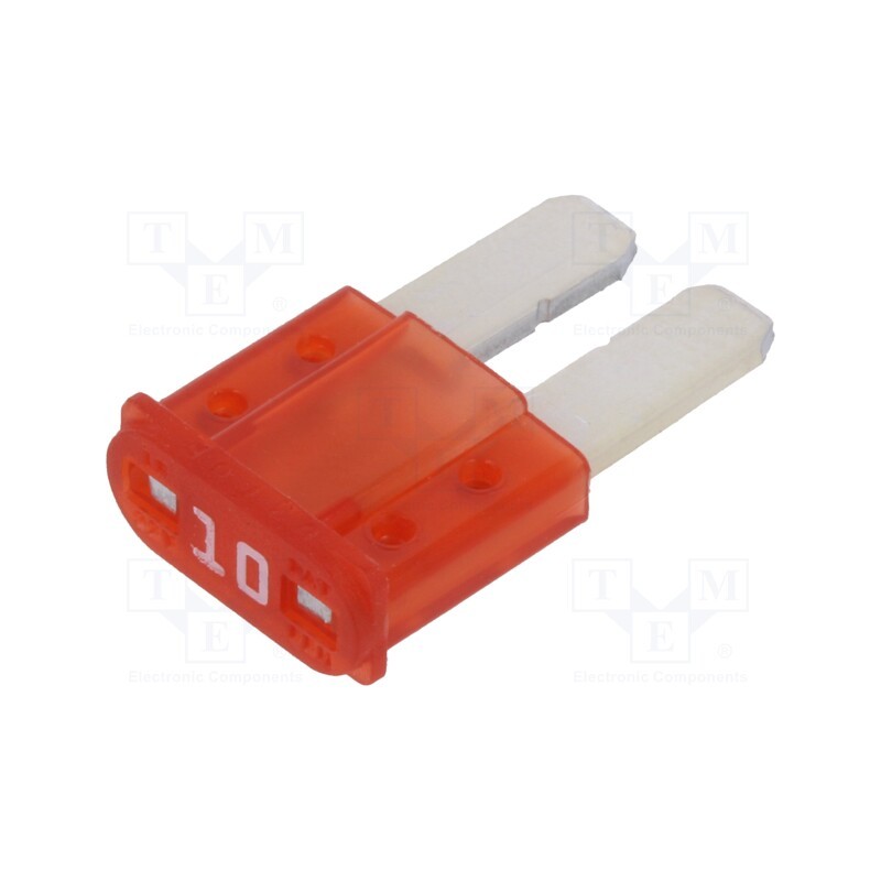10 pcs x LITTELFUSE - 0327010.UXS - Fuse: fuse, 10A, 32VDC, automotive, 9.1mm, MICRO2